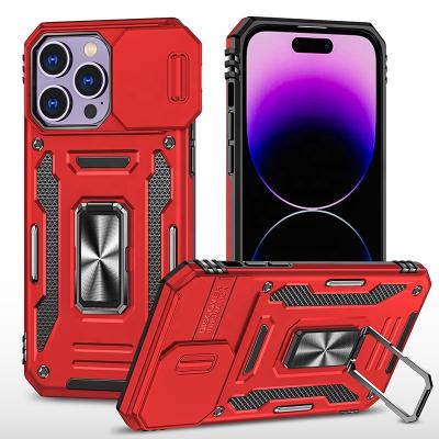 China Ring Armor Shockproof Rubber Hard Protective Phone Case Kickstand Back Cover Camera Fundas Para Celular For iphone 14 PRO max 13 11 12 for sale