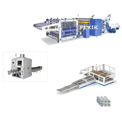 China Toilet Paper Roll Rewinding Laminated Embossing Machine 350M/Min for sale