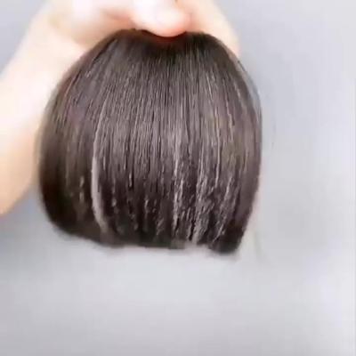 China Easy Apply One Piece Wig With Bangs Seamless Hair Bangs Temple Hair Accessories Wedding for sale