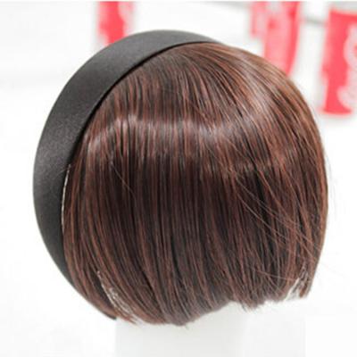 China Easy Apply Seamless Hair Bangs Wigs For Women Hair Salon Accessories With Hair Band for sale