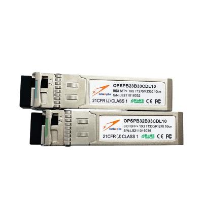 China 10g SFP+ Module Bidi Module SM 20km Transceiver 1330nm 1270nm DDM OPSPB23B33CDLX0 for sale