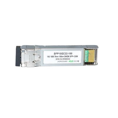 China FTTH FTTX Network 10GBase DWDM SFP+ ZR 80km Wavelength 10g CH17 To CH61 SFP+ Optical Transceiver DDM for sale