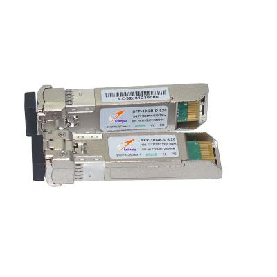 China FTTX Network 10G SFP+ BIDI Module Single Dual Mode Bidi 20KM Fiber Optic Transceiver Module for sale