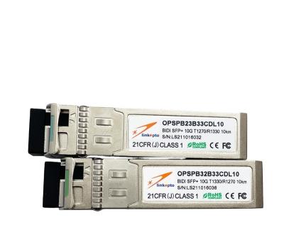 China 10G Network SFP Transceiver 20Km 40Km Bidi SFP Fiber Optic Module 10g 1270nm/1330nm For Switch for sale