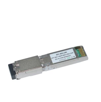 China Hot Pluggable Switch 10G SFP 80KM Tx1550nm Rx1490nm Transceivers Bidi Optical Transceiver Module for sale