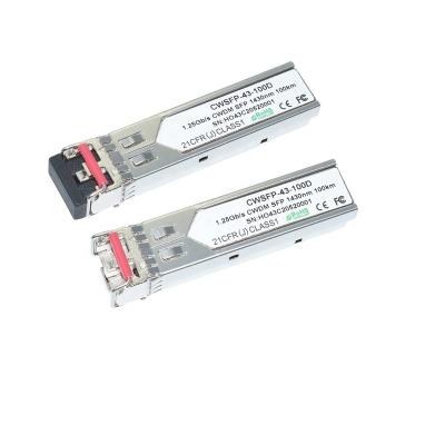 China Telecommunication 1.25G SFP Module CWDM SFP 1430nm 40Km 80Km 100KM WDM Transceiver for sale