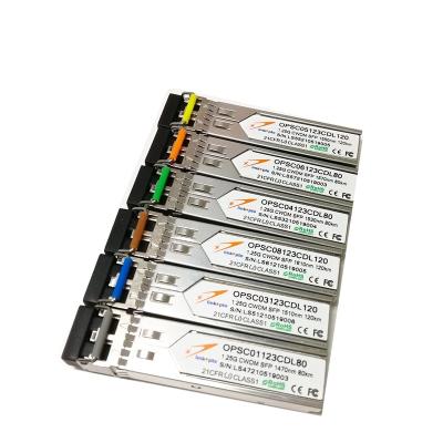 China FTTx 1.25g Cwdm SFP Modules Optical Transceiver 40km 80km 100km 120km WDM Transceiver for sale