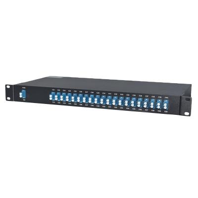 China DWDM System 40CH AAWG DWDM MUX/DEMUX Single Fiber C21-C60 LC/UPC Connector 19' IU Rack Mount for sale