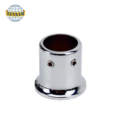 China Esay Installation Stainless Steel Building Railing Hardware Fitting Tube Connector Round Pipe Corner Connector Round Tube Insert Connector for sale