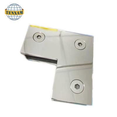 China Ss304 Modern Glass Door Accessories Durable Door Clamp Patch Fitting for sale