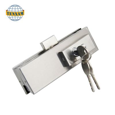 China Easy Installation Aluminum Alloy Door Patch Fitting High Quality Glass Lock for sale