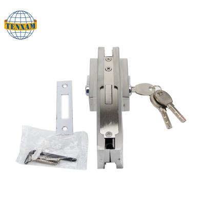 China Easy installation glass door floor lock with keys for sale