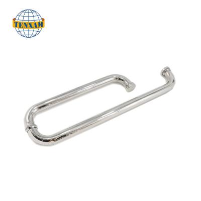 China Modern 6 Type 304 Stainless Steel Slide Bathroom Shower Interior Pull Glass Door Handle for sale