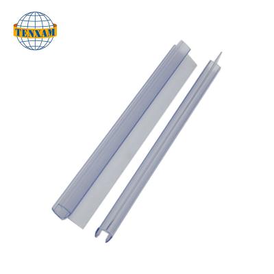 China Modern Custom Glass Silicone Caulk Bottom Door Room Shower PVC Seal Plastic Folding Sliding Waterproof Strip for sale