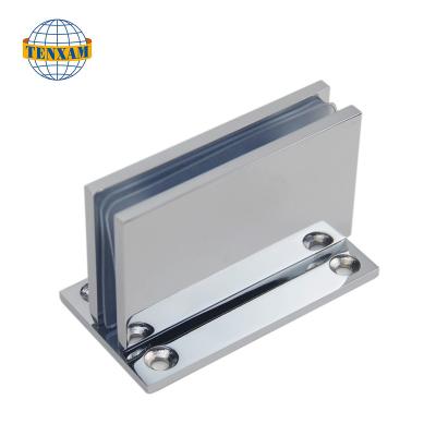 China Easy To Install And Durable 304 Stainless Steel Square Edge Straight Glass Door Flange Universal Shower Doors Hinge Door Stainless Steel for sale