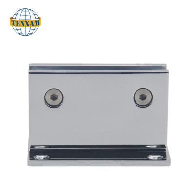 China Easy To Install And Durable Shower Glass Cuts 304 Stainless Steel Square Easier Installation Showcase Cabinet Flange Hidden Door Hinges for sale