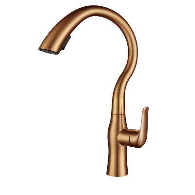 China Thermostatic Faucets Rose Gold Question Mark 304 Stainless Steel Kitchen Faucet New for sale