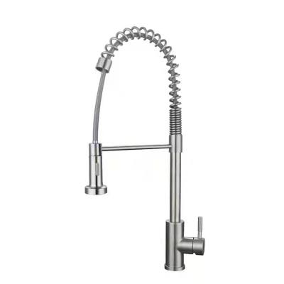 China Sense Faucets Plated 304 Stainless Steel Basin Kitchen Faucet Drawing Mixer for sale