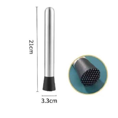 China Viable 201 Stainless Steel Drink Shaker Crushed Bar Tool Wine Stick Cocktail Mixer Messy Person Crushing Ice Crusher Hammer for sale