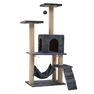 China Pet Shop Products Breathable Wholesale Big Cat Treehouse Tower With Muuse Toys For Love Small Cat Sports Pet Climbing House for sale