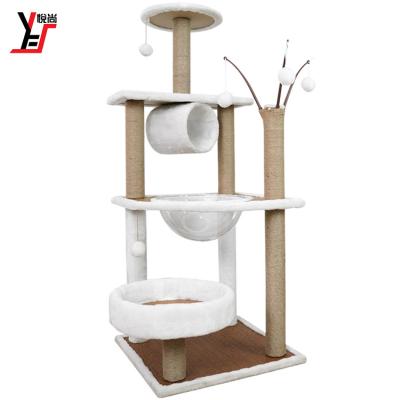 China Small Cat Climbing Frame Cat Summer Of Breathable Big Cat Tree Post Capsule Space Nest for sale