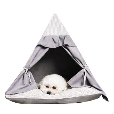 China Yue Shang Cat Houses Breathable Folding Bars Triangle Pet Tents , Cat Houses , Kennels for sale