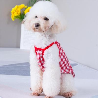 China Wholesale 2022 New Summer Viable Slim Section Plaid Straitjacket Pet Clothes For Cat Dog for sale