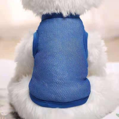 China Viable Factory Custom Cheap Pet Clothes Large Mesh Spring And Summer Wholesale Vest For Teddy Poodle for sale