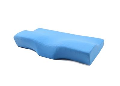 China Blue Full Size Anti Snoring Memory Foam Pillow with Butterfly Shape for sale