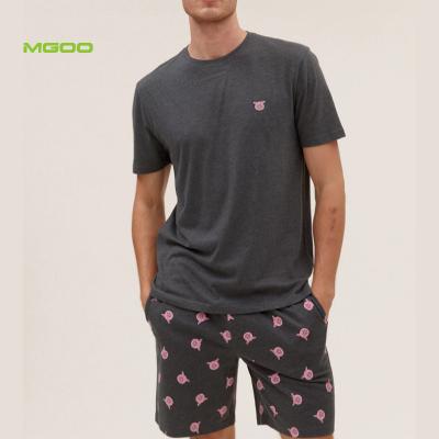 China MGOO Popular QUICK DRY Cotton Pig Men Pajama Set Men's Short Lounge Set For Warmer Weather for sale