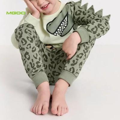 China MGOO Thermal Custom Printed 1 Piece Boys Toddler Nightgowns Pajamas Set With Dinosaurs for sale