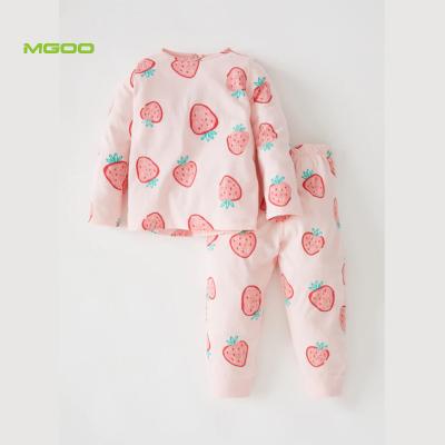 China MGOO Breathable Long Sleeve Shirt And Pants Soft And Cute Printed Pajamas Set Baby Pajamas Set Cotton for sale