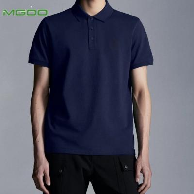 China MGOO Pique Mens Sweatshirt Anti Shrink Polo For Man Sheer Plaid Color Polo Tee for sale