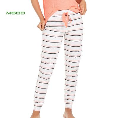 China MGOO QUICK DRY Custom Soft Cotton Printed Pajamas Ladies Jogger Women Pajamas Sleep Pants for sale