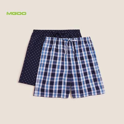 China High Quality QUICK DRY Comfortable MGOO Check Dots Cotton Pajamas Shorts For Men for sale