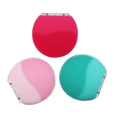 China Skin Tightening OEM/ODM Silicone Electric Facial Brush Device Gift Box High Frequency Handheld Deep Cleansing Return and Replacement for sale