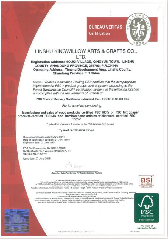 FSC - Linshu Kingwillow Arts&Crafts Co., Ltd.