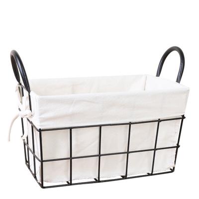 China Sustainable Metal Wire Basket Organizer Storage Iron Basket for sale