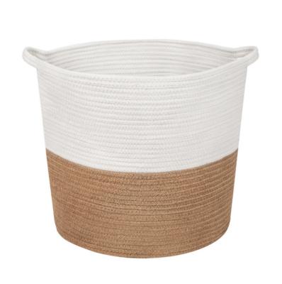 China Kingwillow Amazon Woven Kids Sustainable Round Cotton Rope Toys Laundry Storage Baskets Extra Large for sale