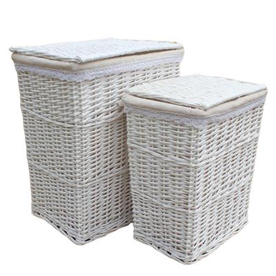 China Large Sustainable White Wicker Laundry Baskets With Lids Cheap White Wicker Laundry Baskets Laundry Baskets for sale