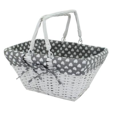 China Sustainable Wicker Picnic Basket Set Empty Picnic Basket For Sale for sale