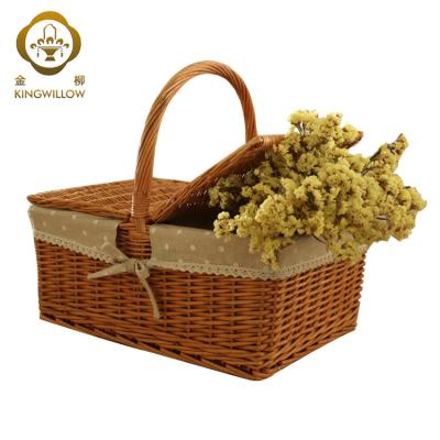 China Gift Viable Bulk Handmade Storage Basket Wicker Basket For Food Bread Wine Bottle for sale