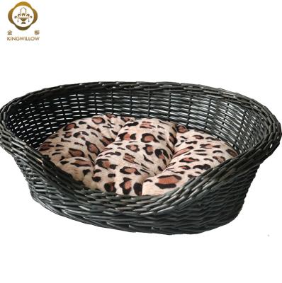 China Eco-friendly Handmade Pet Product Dog Bed Wicker Handmade Wicker Basket Made In China for sale