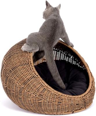 China Kingwillow Eco-Friendly Sustainable Handmade Wicker Willow Cats Puppies Large Size Dogs Bed Basket Pet Product Carrier for sale