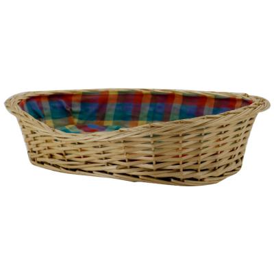 China Bad Dog Eco-Friendly Handmade Wicker Dog Bed Pet Basket for sale