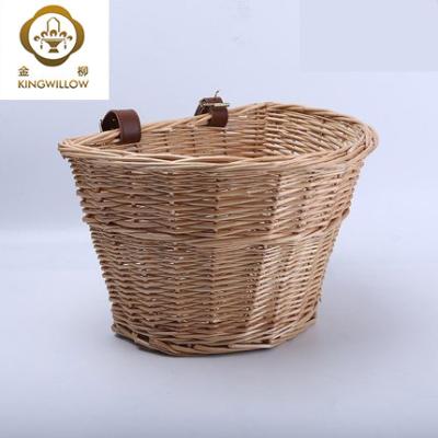 China Kingwillow Eco-Friendly Front Carrier Bike Basket Wicker Eco-Friendly Handmade for sale