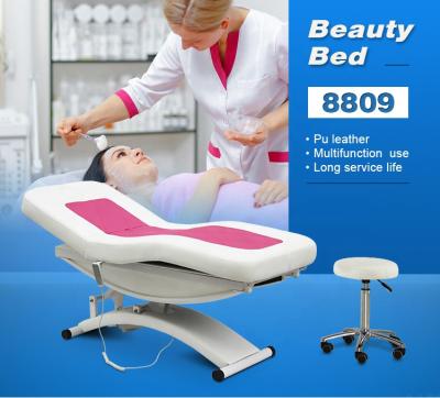 China Easy Clean Cosmetic Electric Massage Table Treatment Spa Salon Beauty Therapy Facial Bed for sale