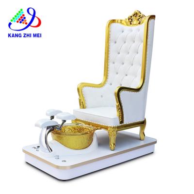 China Nail Salon Beauty Salon Supplies King Nail Salon Furniture Spa Massage Manicure Pedicure Chair With Bowl for sale