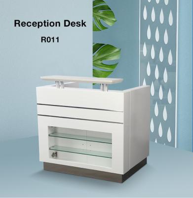 China (Other)small adjustable modern white wooden beauty salon furniture reception desk for sale for sale