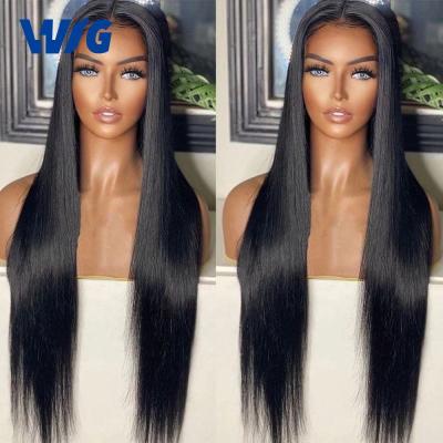 China 5*5 Lace Closure Wig Full Hd Full Lace Wig Natural Black Straight Wigs New Arrival Popular Cheap Frontal Brazilian Virgin Hair Natural Straight Wigs For Black Wom for sale